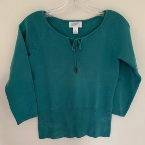 Loft Teal cotton sweater